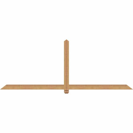 Ekena Millwork Eugene Smooth Timber Gable Bracket, Western Red Cedar, 96"W x 36"H x 1 1/2"D x 3 1/2"F, 9/12 Pitch GBW096X36X0204EUG00SWR